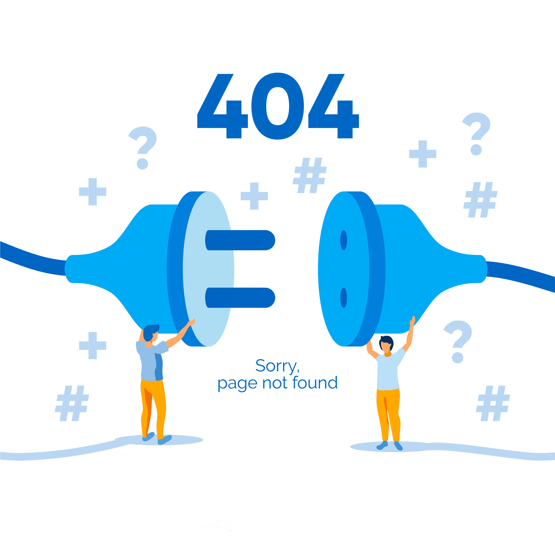 illustration of 404 error