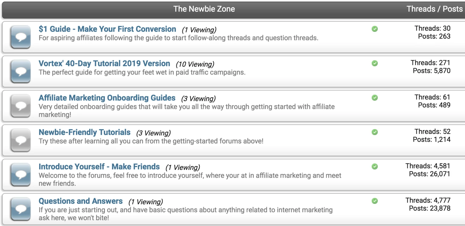 affiliate marketing forum - Newbie Zone