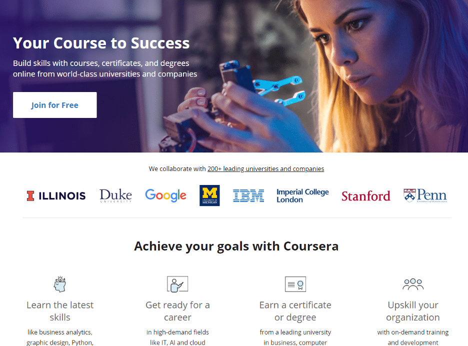 affiliates offers Coursera